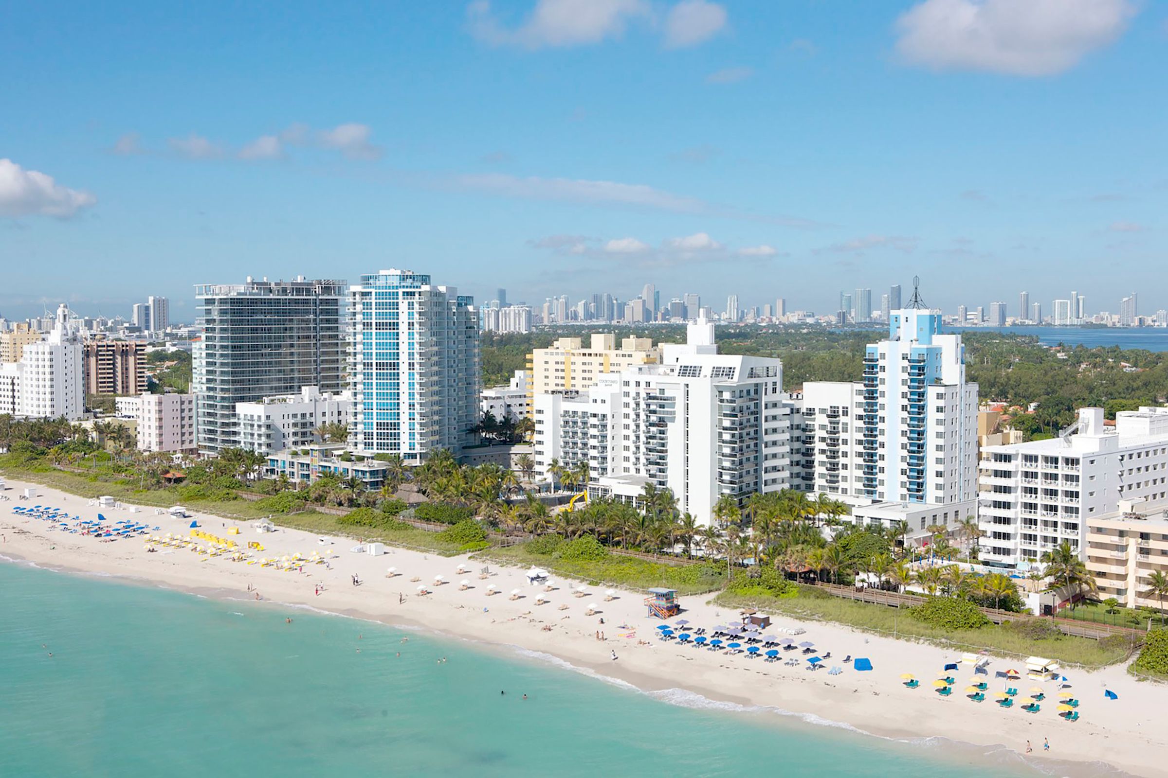 Condominium buildings along the Florida coastline